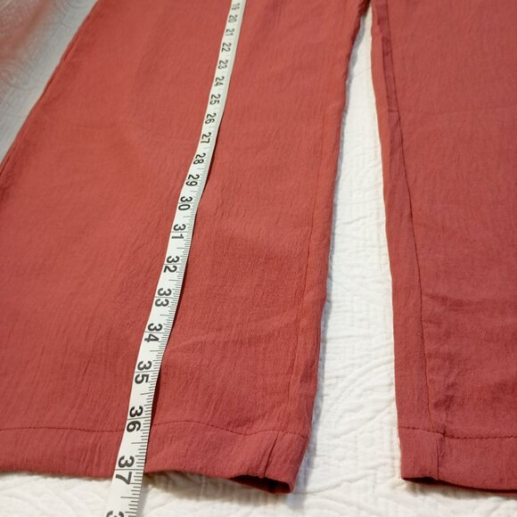 B Set Pants Elastic Waist Wide Leg & Top Sleeveless Pleated Medium Womens. - Picture 11 of 13